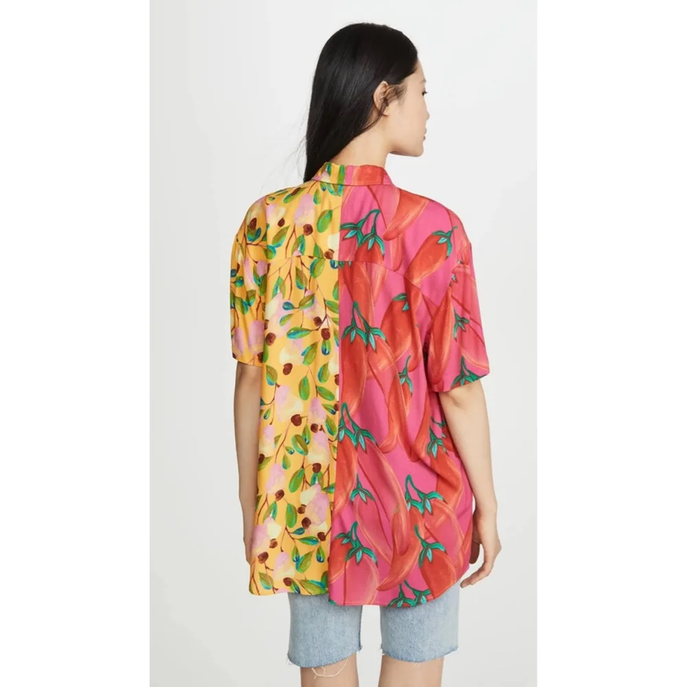 Farm Rio Garden Mix Shirt Sz Small - Picture 2 of 9